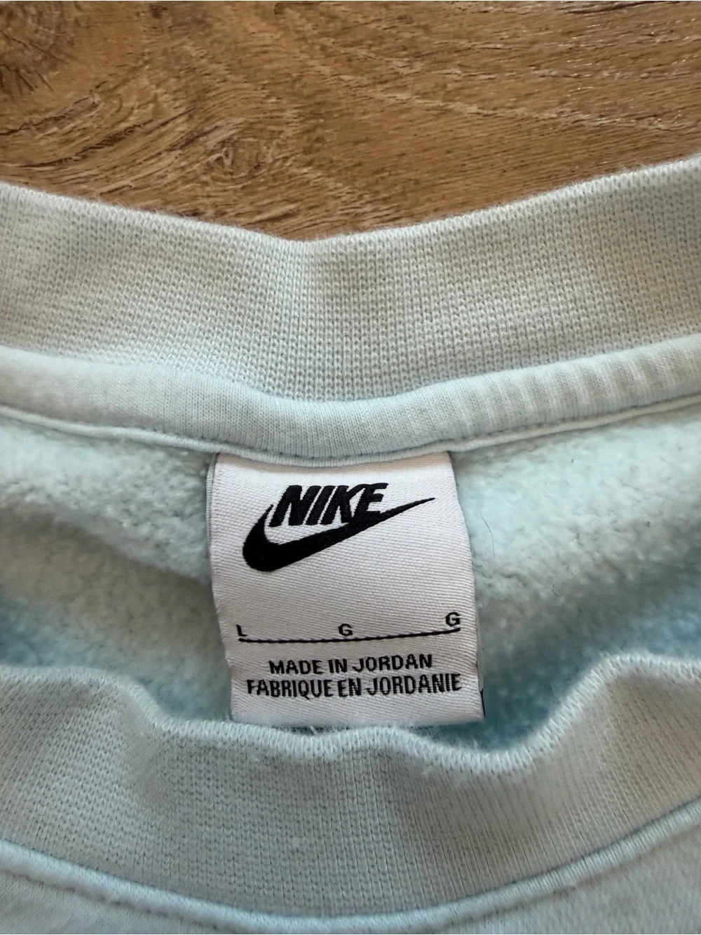 Nike Sportswear‎ Club Fleece Crewneck Sweatshirt Mens Large Light Aqua Blue